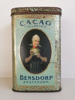Cacao hollandais bensorp amsterdam metal box 12x9x18.5 cm