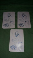 1984. Fishery cooperative - nude drawing graphics - advertising - card calendar 4 pieces together according to the pictures