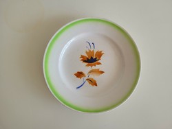 Régi vintage virágmintás virág motívumos gránit tányér