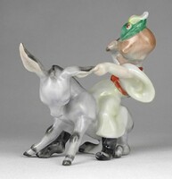 1N565 Herend porcelain fairy tale boy with a donkey