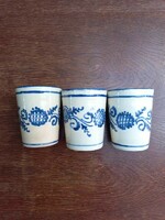 3 ceramic cups with folk motifs