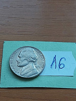 USA 5 cents 1975 thomas jefferson, copper-nickel 16