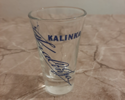 Kalinka felirat logó vodka röviditalos/feles pálinkás pohár