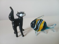 Black cat and fish (Muranoi) sold separately