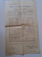 Za287.15 Erzsébet of Prague 1917 certificate Battyány Street Polg. Girls' school - istván balajthy havas