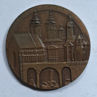 Lapis András (1942-) " Szeged / Szeged Tourist" kétoldalas bronz emlékérem (42,5mm) (53)