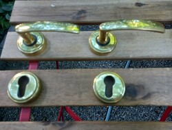 Modern copper handle (1 pair) for front door