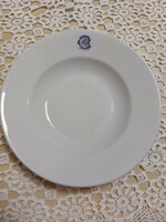 Hüttl Tivadar emblémás nagyméretű, porcelán tányér