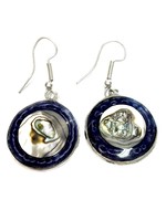 Abalone shell silver earrings