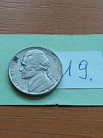 Usa 5 cents 1990 / d, thomas jefferson, copper-nickel 19