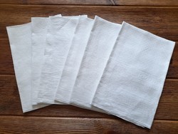 Large damask textile napkins, 6 in one. Their size: 60 x 63 cm