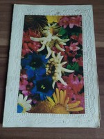 Old fold-out floral postcard from Baghdad, 1973
