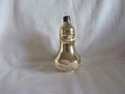 Old glass Christmas tree decoration - bell! (Translucent!)
