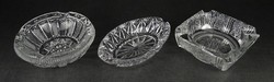 1N558 polished glass ashtray 3 pieces