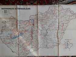 Trianon Hungary and 1950s Hungary bus maps 2 pcs