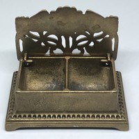 Antique copper chest, stamp holder