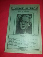 Antik 1935 03.05 SZOLNOKI Szerzők szolnoki est kiadványa újság Perczel Zita gyönyörű állapotban