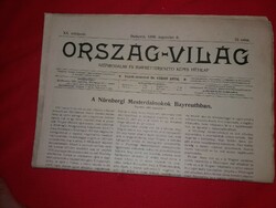Antik 1899 .augusztus 06. ORSZÁG és VILÁG újság magazin szép állapot képek szerint