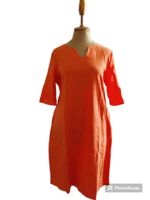 Linen dress for size 44-48 lagenlook style in layers