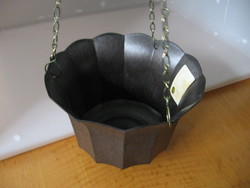 Retro Swedish metal chain, hanging plastic basket