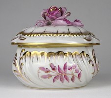 1N605 large pink Herend porcelain bonbonier