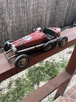 Vintage retro disc racing car.