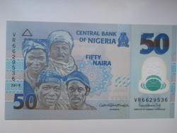 Nigéria 50 naira 2011 UNC Polimer