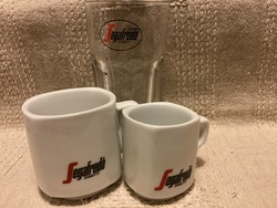 Segafredo porcelán kávés csésze szett plusz pohár