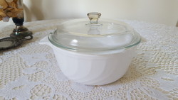 Acroflam france ceramic pot with glass lid