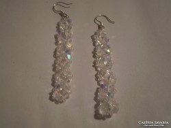 For half! Long dangling earrings with polished pearls
