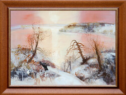 Ervin Balogh: Fresh snow - framed 60x80cm - artwork: 50x70cm - 167/389