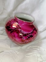 Hollóháza iridescent snow flower vase from the seventies