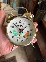 Vintage alarm clock, size 10 cm, for collectors.