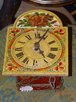 Antique Black Forest black forest peasant clock wall clock with wooden dial