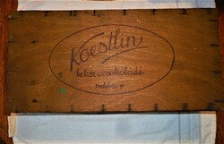 Old koestlin large biscuit wooden box (győr)