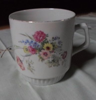 Zsolnay porcelain, skirted (tea) mug 3.: Field flower