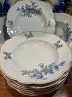 Zsolnay forget-me-not pattern deep plates