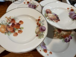 Compote plates with fruit patterns