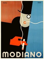 Berény róbert modiano 1927 cigarette paper cigarette tobacco advertising poster reprint 1. Color