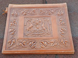 Leather embossed booklet - book cover