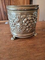 Antique copper flower holder, basket