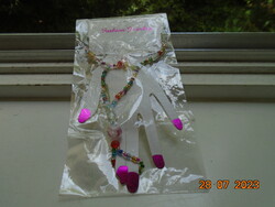 Fashion Jewelry Kézhám,gyűrűs karkötő vagy újj gyűrű karkötö színes gyöngyökből bontatlan csomagolás