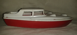 Retro plastic motorboat