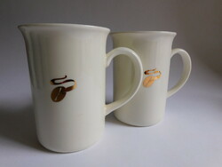 Zsolnay gold coffee bean mugs - 2 pieces