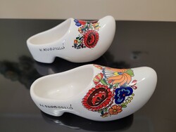 Flower pattern porcelain shoes