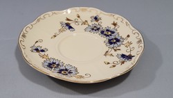 Zsolnay búzavirágos kézzel festett porcelán teás alátét tányér