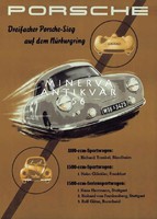 Porsche Nürburgring autóverseny automobil hirdetés cca. 1950. Vintage reklám plakát reprint