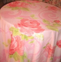 Beautiful vintage pink rosy two-sided soft thermal duvet cover