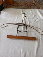 Very old coat hanger with trouser brace, maybe pre-war