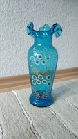 Original antique blue glass vase {ü13}